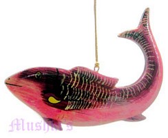 Fish shaped Christmas hanging - click here for large view